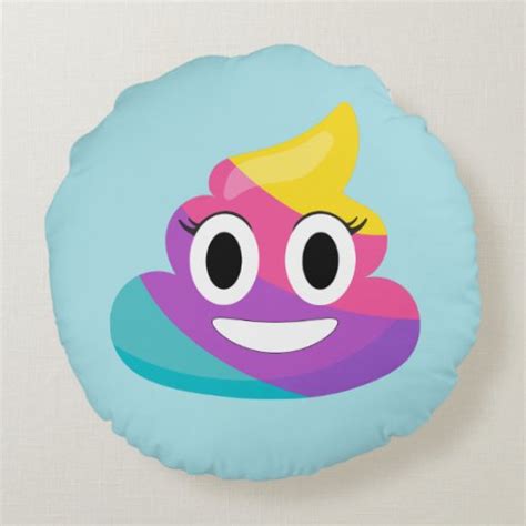 Rainbow Poop Emoji Pillow | Zazzle