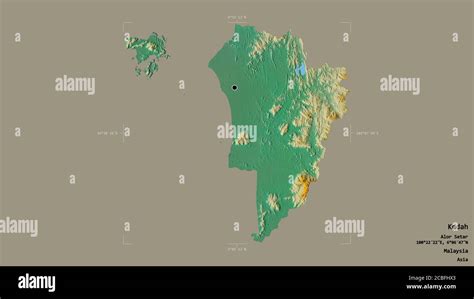 Area Of Kedah State Of Malaysia Isolated On A Solid Background In A