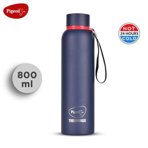 Buy Pigeon By Stovekraft Croma Therminox Navy Vacuum Insulated Double Walled Bottle For Hot