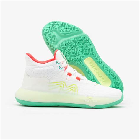 Chaussures De Basketball Homme Femme Se 500 High Blanc Tarmak Decathlon