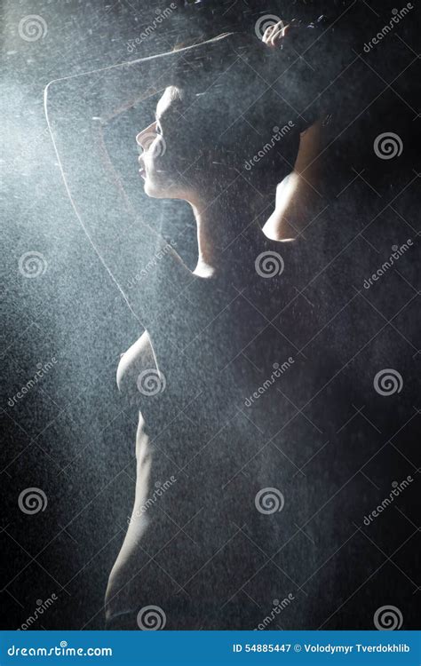 Tempting Naked Girl In Splashes Stock Image Image Of Glamour Girl 54885447