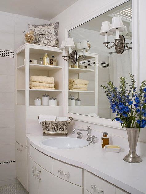 24 Smart Ways To Store More In Your Bathroom Shelves Open Shelving Corner Storage