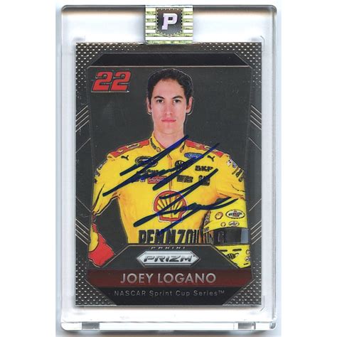 Joey Logano Signed Panini Prizm Pa Encapsulated Pristine