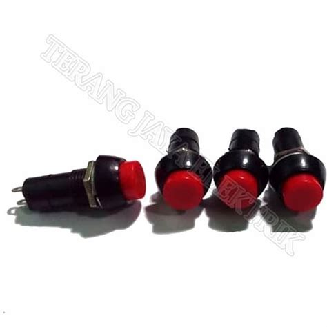 Jual Tombol Push Reset Button On Saklar Switch Push On Bulat Merah