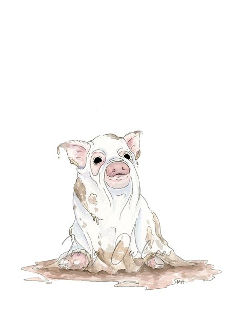 Spooky Ghost Pig Print - Etsy | Cute paintings, Animal drawings, Cute ...