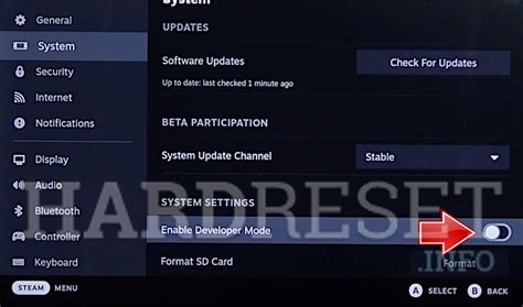 Disable Developer Mode Valve Steam Deck, how to - HardReset.info