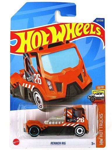 駿河屋 1 64 RENNEN RIG 26 オレンジシルバーホワイト Hot Wheels HW HOT TRUCKS HCW42 M7C5 ホットウィール