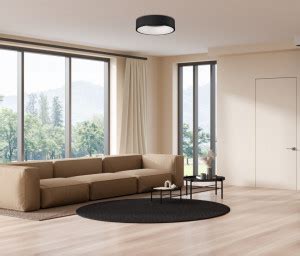 Plafoniera Moderna Neagra Rotunda Cu Led Chiara D60 3000k