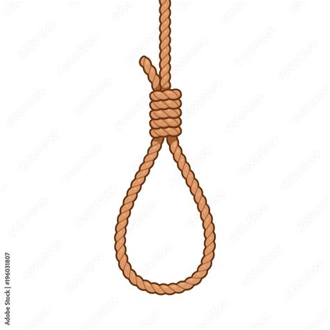 Hangman Noose Rope Knot Stock Vector Adobe Stock