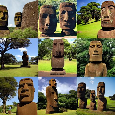 A Photo Of A Moai Statue Giving A TED Talk Highly Stable Diffusion