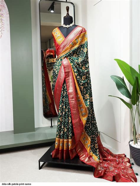 Dola Silk Patola Print Saree