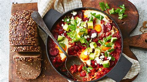 Chorizo Baked Beans And Eggs Recipe Herald Sun