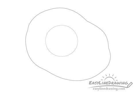 How To Draw A Fried Egg Step By Step Easylinedrawing