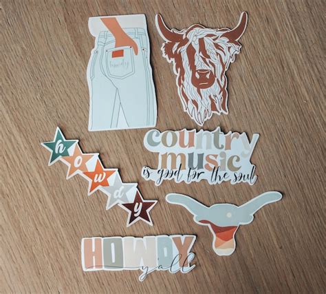 Boho Pastel Western Sticker Pack Etsy