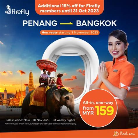 Firefly Airlines Penang Bangkok Routes Promotion As Low As Rm