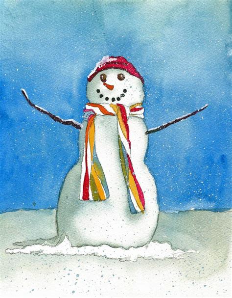 Happy Snowman – Easy Watercolor Tutorial for Beginners and Up – Watson ...