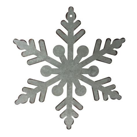 1375” Galvanized Metal Weathered Snowflake Christmas Ornament Wall