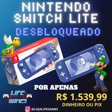 Nintendo Switch Lite Desbloqueado Consoles De V Deo Game No Brasil