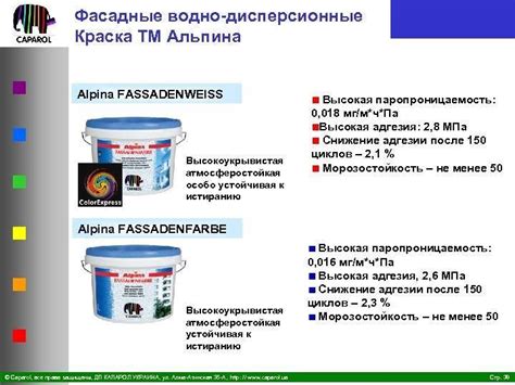 Краска фасадная Альпина: расчет расхода, технические характеристики ...