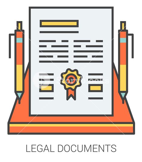 Legal Documents Infographic Metaphor With Line Icons Project Legal