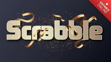 Scrabble Coriandoli Nuovo Anno Font Modificabile Generatore Di