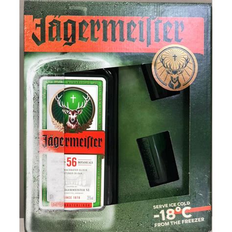 Pack Jagermeister 700ml 2 Vasos Shot Verdes