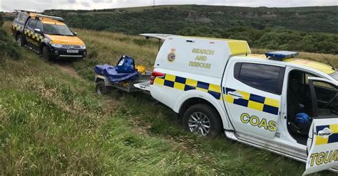 Dog Rescued After 20ft Cliff Fall As Coastguard Say Owners Did Exactly