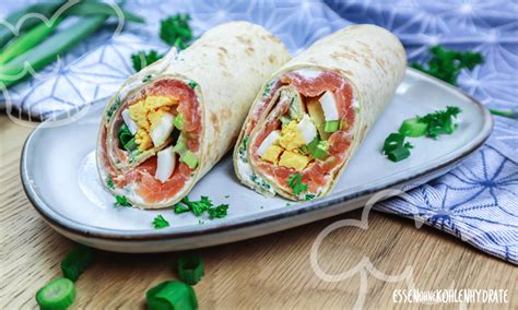 Protein Wrap Mit Lachs Essen Ohne Kohlenhydrate