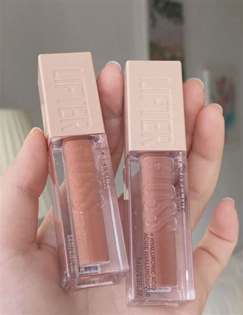 Maybelline Lifter Gloss Hydrating Lip Gloss With Hyaluronic Acid Moon Nude Pink Ounce