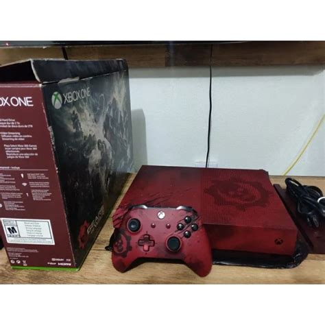 Xbox One S Tb Edi O Limitada Gears Of War Impec Vel Escorrega O Pre O