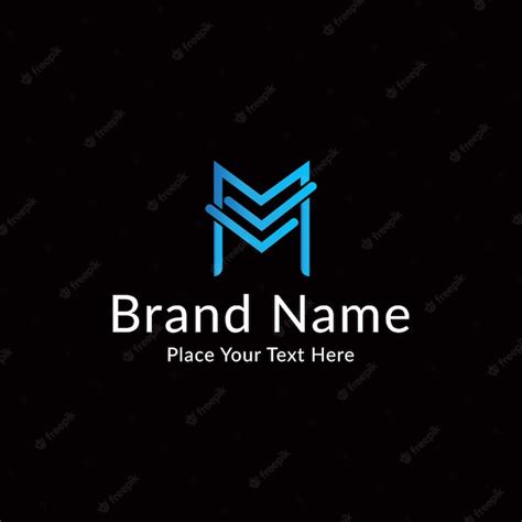 Premium Vector | Blue m letter logo template