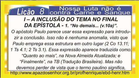 EBD NA TV Pr Henrique Para Nos Agendar 99 99152 0454 Tel TIM E