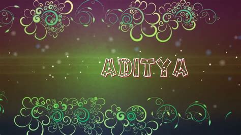 Aditya Name Animation Youtube