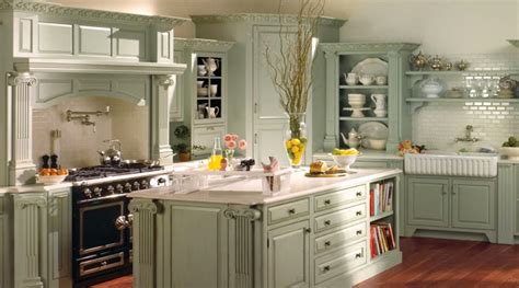 Create French style kitchen or French country kitchen designs