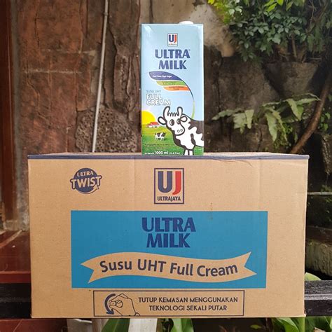 Jual Susu UHT Ultramilk Full Cream 12 X 1000 Ml Indonesia Shopee Indonesia