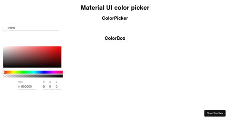 Mui Color Picker Forked Codesandbox