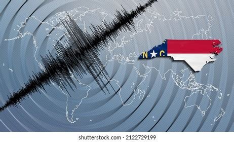 Seismic Activity Earthquake North Carolina Map Stock Illustration ...