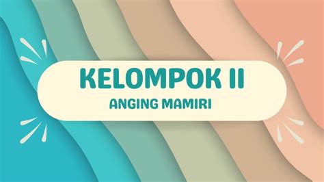 Anging Mamiri Kelompok 2 COVER YouTube