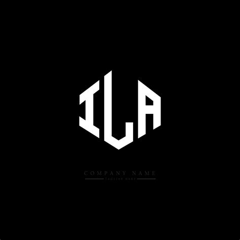 ILA letter logo design with polygon shape. ILA polygon and cube shape logo design. ILA hexagon ...