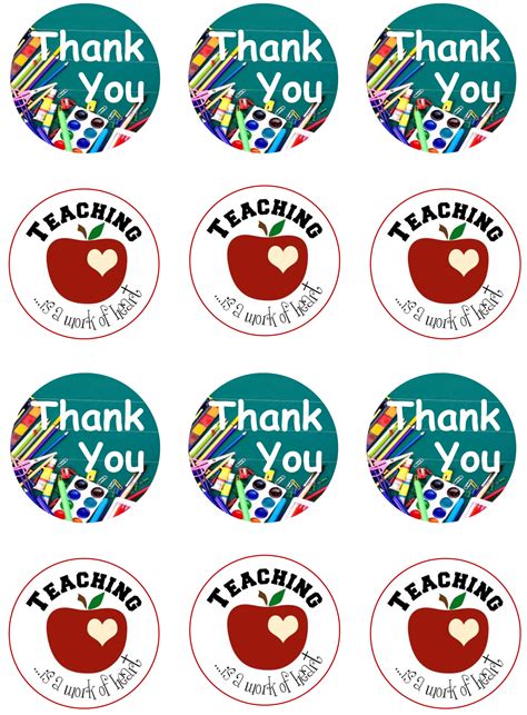 Teacher Appreciation Cupcake Toppers Shore Cake Supply