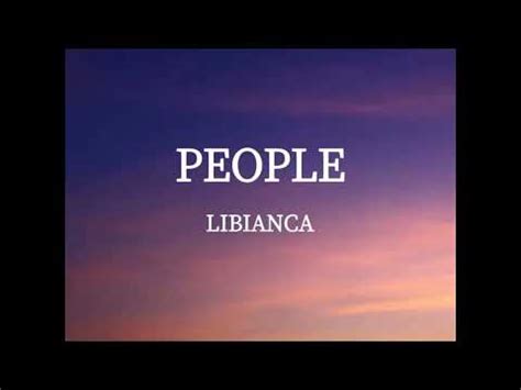 Libianca People Lyrics Youtube