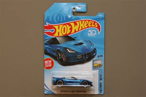 Hot Wheels 2018 Factory Fresh Corvette C7 Z06 Convertible Blue SEE CONDITION