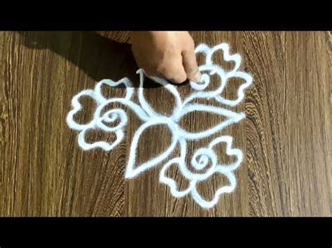 Simple X Dots Daily Rangoli Designs Small Flower Muggulu Easy