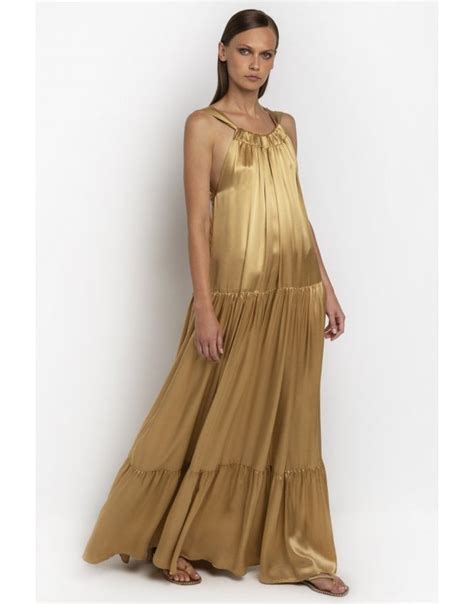 Greek Archaic Kori Backless Gold Gown Women From Young Ideas Uk