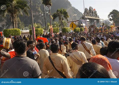 Hindu Devotees During Thaipusam Festival Editorial Stock Photo Image