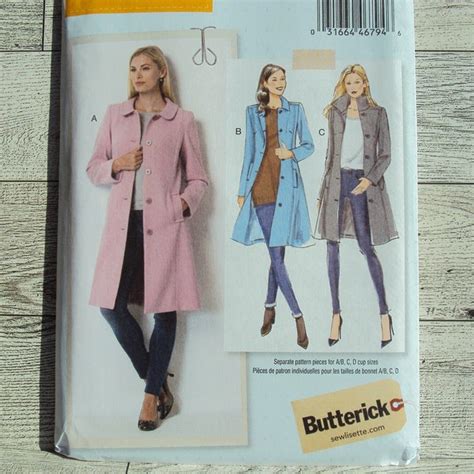 6385 Butterick Pattern Coat Etsy