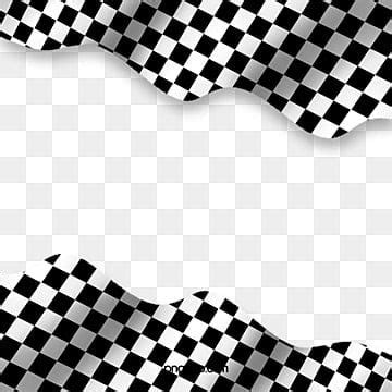 Black And White Checkered Paper Border Clipart