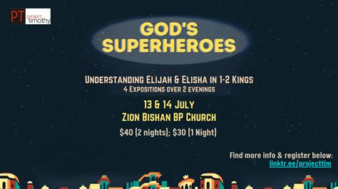 Project Timothy Evening Expositions Zion Bishan Bible Presbyterian Church