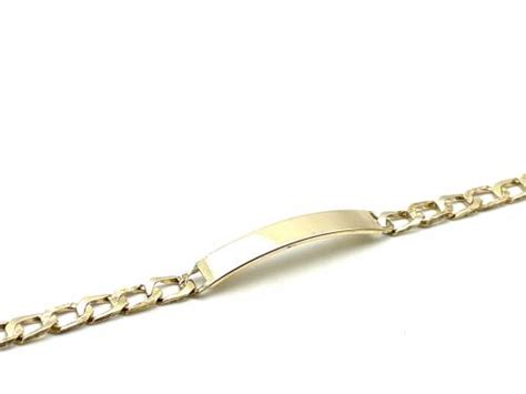 Secondhand Ct Yellow Gold Curb Identity Bracelet At Segal S Jewellers