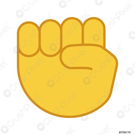 Raised Fist Emoji Color Icon Stock Vector 3786179 Crushpixel